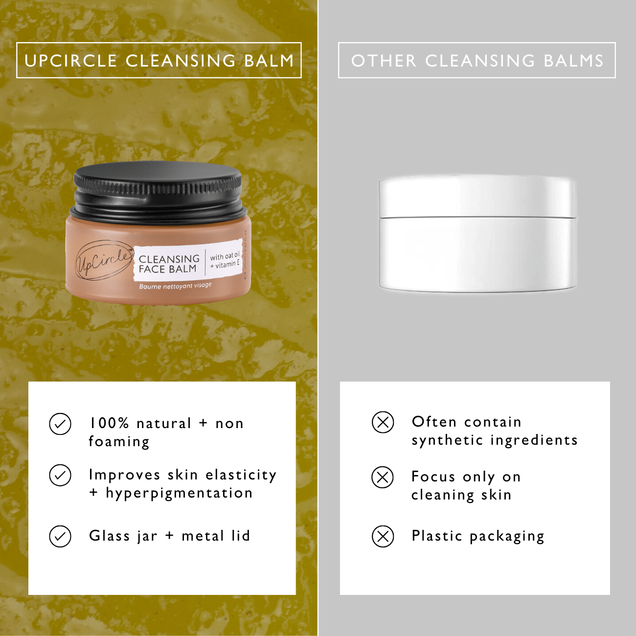 Cleansing Face Balm with Oat Oil + Vitamin E - Travel Size